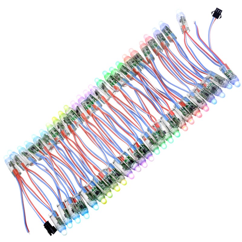 WS2811 RGB LED Pixels Light Individually Addressable 12mm Diffused Digital Full Color LED Pixel Module Light